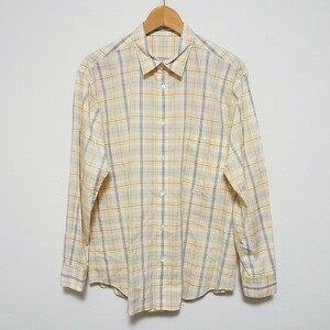 #apc パパス アイランド Papas ISLAND 長袖シャツ M ベージュ 白 マルチ チェック メンズ [779805]