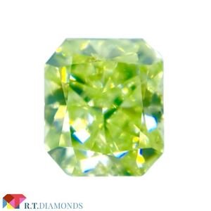 FANCY INTENSE YELLOW GREEN 0.916ct RCT/RT0938/CGL/GIA