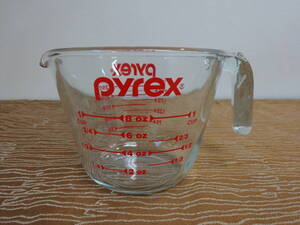 【PYREX メジャーカップ②】中古 パイレックス ガラス軽量カップ 250ml ハンドル付き ガラス 調理器具【B8-2②】1122