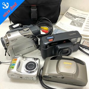 ◆カメラまとめ売り4点セット◆ニコン コニカ ペンタックス ビクター COOLPIX3100 ZOOM60 ZOOM140 MEGAPIXEL 本体 カメラバッグ付 ジャンク