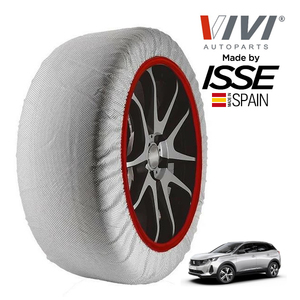 VIVI正規品 ISSE製造 プジョー 3008 GT ハイブリッド4 3LA-P845G06H 225/55R18 18インチ フロント スノーソックス 布製 タイヤ チェーン