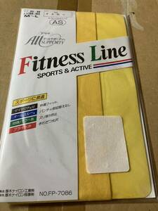 アツギ オールサポーティ fitness line ダイヤマチ付 ブライト 光沢 イエロー パンティストッキング パンスト タイツ panty stocking 黄色