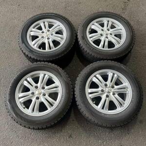 【5257】215/60R16 4本セット冬タイヤDUNLOP WINTERMAXX WM02バリ山【2021年】アルミンホイール 16X6 1/2J PCD114.3/5H