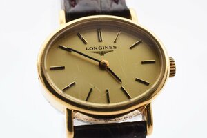 ロンジン オーバル ゴールド 手巻き レディース 腕時計 LONGINES