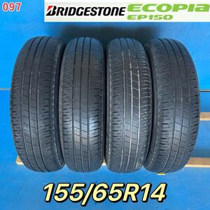 BRIDGESTONE ECOPIA EP150 ブリヂストン エコピア 155/65R14 2018年製造　中古タイヤ4本セット