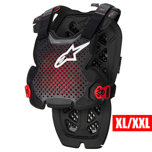 【ニューモデル】ALPINESTARS A1 PROチェストプロテクター　 アンスラサイトブラックレッド/ XL-XXL 【送料￥880】