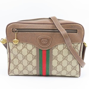 95256★1円スタート★GUCCI グッチ 外極美品 オールド 斜め掛けOK ヴィンテージ シェリーライン ショルダーバッグ GGスプリームキャンバス