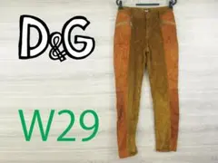 D&G ドルチェ＆ガッバーナ ＜スエードレザー切替 パンツ＞MP1266m