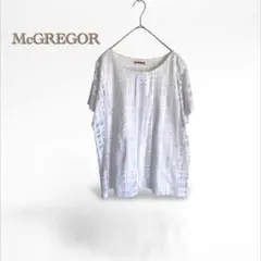 【McGREGOR/マックレガー】レイヤード風　ブラウス　プルオーバー　白【L】