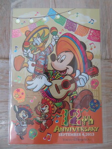 TDS 東京ディズニーシー 12th ANNIVERSARY 2013年 12周年 記念 ミッキー ドナルド チップ デール ポストカード