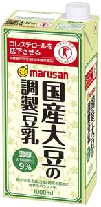 [トクホ]マルサン 国産大豆の調製豆乳 1L×6本