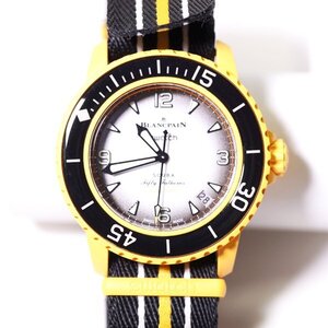 X-99 中古腕時計 BLANCPAIN＆Swatch フィフティファゾムス パシフィックオーシャン SO35P100