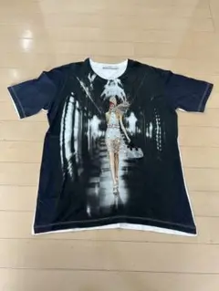 PRADA Tシャツ モデルグラフィック 黒　XL プラダ