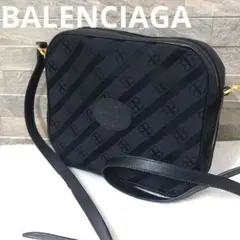 BALENCIAGA　キャンバス×レザー　ショルダーバッグ　ポシェット　総柄