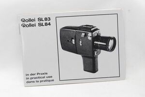 ローライ Rollei SL83 SL84用●使用説明書 英語 ドイツ語 フランス語版