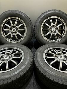 ★215/65R16 YOKOHAMA/ice GUARD iG60 20年製 ESTROSA 16インチ 6.5J +45 114.3 5H スタッドレス 4本 エクストレイル (南5-F979)