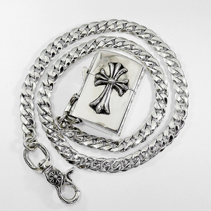 【激レア】CHROME HEARTS クロムハーツ CHクロス with クラシックリンクチェーン V1 ZIPPO ジッポー ジッポ ライター ウォレットチェーン