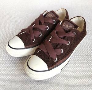 ★極美品★ コンバース オールスター ビッグアイレッツ ボアスリップ 23cm CONVERSE ALL STAR BIGEYELETS BOASLIP OX ブラウン 5SC207