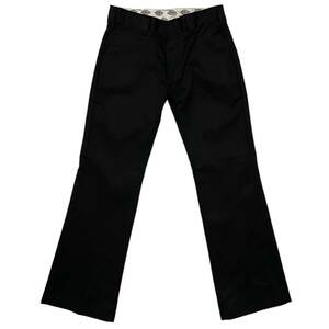 Dickies ディッキーズ FLAT FRONT WORK PANTS フラットフロント ワーク パンツ フレア ブーツカット ボトムス ブラック 黒 古着 32 175/80A