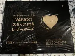 STORY 2024年12月号付録 VASICのスタッズ付きレザーポーチ