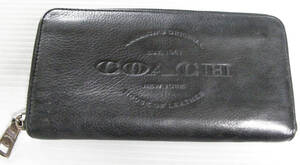 コーチ COACH：ロゴモチーフ ラウンドジップ 長財布 F24648 （ 財布 ウォレット ロゴ シグネチャー COACH Round Zip Wallet USED 