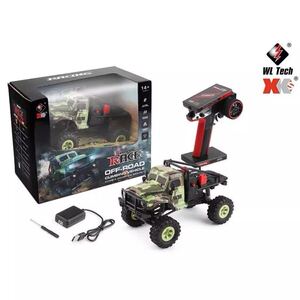 バッテリー2本 Wltoys XK 184021 1/18 4WD クローラー RC カー ヴィークル RTR ライト 2速スピード切 カモフラージュ WPL MN FMS ラジコン