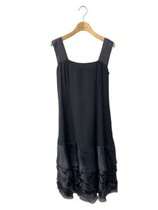 FOXEY フォクシーブティック ワンピース 38 Dress 38540 ブラック シルク オーガンジーフリル