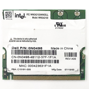 無線LANカード Intel WM3A2100 0N0498 WM3A2100WWDELL ジャンク 動作未確認 PCパーツ 部品 パーツ YA2597