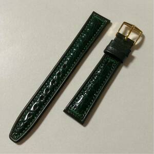 HIRSCH 16mm ヒルシュ クロコ 時計ベルト CLASSIC CERTIFIED CROCO 緑 未使用