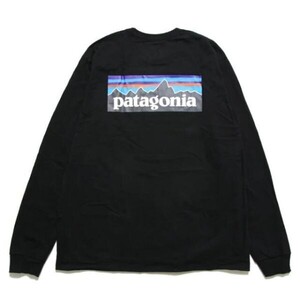 Patagonia [パタゴニア] 長袖 Tシャツ P-6 ロゴ レスポンシビリティー 貴重なXXLサイズ　黒 　既に国内外で在庫薄！