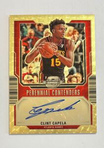 超レア 2023-24 Panini Contenders Optic Clint Capela Hawks Auto 1/1 1枚限定 Gold Vinyl Prizm Perennial Contenders NBA Basketball