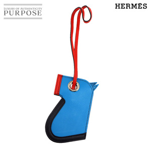 新品同様 エルメス HERMES カマイユ バッグ チャーム タデラクト ブルーザンジバル オレンジポピー A刻印 Camails Bag Charm 90222616