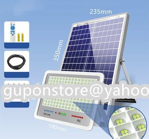 美品 ソーラーライト街灯 屋外用 LED投光器 太陽光発電 防水 高輝度バッテリー残量表示 防犯ライト庭用 ガーデンライト駐車場 照明1400W