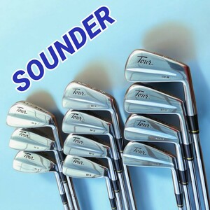 コレクター様 必見!! 【極美品】奇跡のアイアンフルセット SOUNDER TOUR SBⅣ 1番～9番 Pw Sw 11本セット ダイナミックゴールド (S300U)