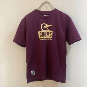 CHUMS/チャムス 半袖Tシャツ パープル レディース XS