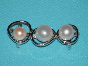 ☆Silver clasp pearl/シルバーパール付き留め金☆