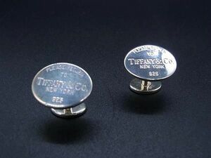 ■美品■ TIFFANY＆Co ティファニー リターントゥティファニー SV925 カフス カフリンクス アクセサリー メンズ シルバー系 AW7713