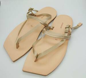 新品 定価4.1万 AURALEE オーラリー 23SS BELTED LEATHER SANDALS MADE BY FOOT THE COACHER　レザー サンダル 6.5 25cm相当 レディース