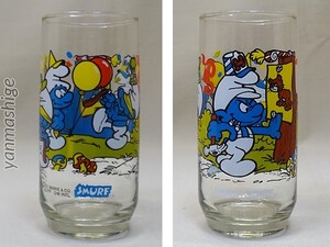 83年製 Handy ハンディ スマーフ ビンテージ タンブラーグラス Smurf Hardee