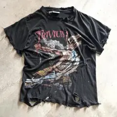 TRIVIUM フェード ダメージ ボロ バンド Tシャツ ペンキ