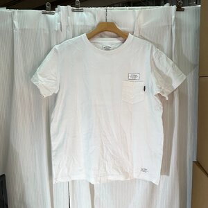 ♪M♪ THE CRIMIE 半袖Tシャツ カットソー ロゴ 文字 ホワイト 胸ポケット ファッション Lサイズ 中古品 ♪A-241071