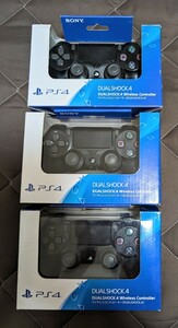 3個　まとめ売り　PS4用　純正コントローラー　DUALSHOCK4　ジャンク品 黒 SONY ジェット ブラック Ps4ワイヤレスコントローラー