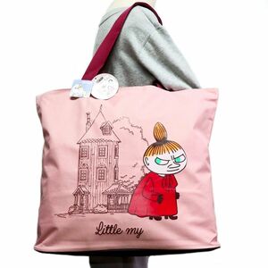 ★ムーミン MOOMIN リトルミイ 新品 便利 ファスナー付き たっぷり入る トートバッグ BAG かばん 鞄 [MOOMINBAG-PNK1N] 一 六★QWER★