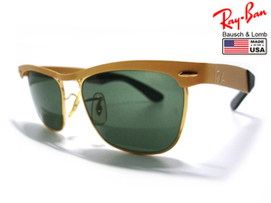 Vintage B&L RayBan USA WAYFARER METAL DXウェイファーラ メタル デラックスG15ゴールド金ボシュロムBLメンズ サーモント サングラス ブロ