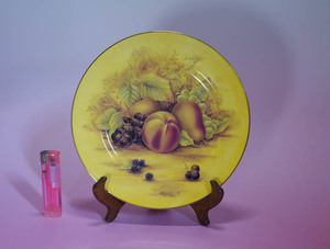 エインズレイ　オーチャードゴールド　デザート　プレート　飾り皿　英国製　AYNSLEY 　２１ｃｍ ロイヤルオーチャードゴールド 