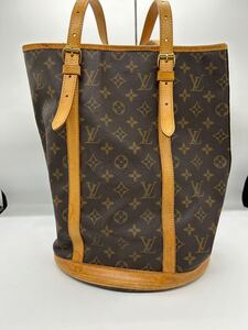 1円LOUIS VUITTON ルイヴィトン AR0918 モノグラム バケットGM バケツ型 トートバッグ ショルダーバッグ 肩掛け 