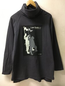 ◆MOUNTAIN RESEARCH マウンテンリサーチ 2022 Turtle L/S Tee アートプリント タートルネック カットソー Tシャツ グレー サイズM 美