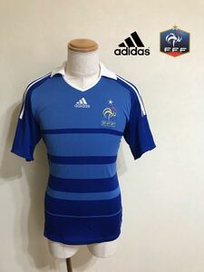 adidas アディダス サッカー フランス代表 2008〜2009 ホーム ユニフォーム トップス サイズL 半袖 ブルー 686872 クライムクール