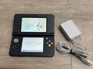 ☆ New3DS ☆ Newニンテンドー3DS ブラック 動作品 本体 タッチペン きせかえプレート アダプター 付属 Nintendo 3DS 任天堂 1029