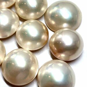 ☆マベパール11点おまとめ 100ct☆U重量約20g 約11.6-15.8mm パール ルース 裸石 宝石 ジュエリー jewelry mabe pearl ①